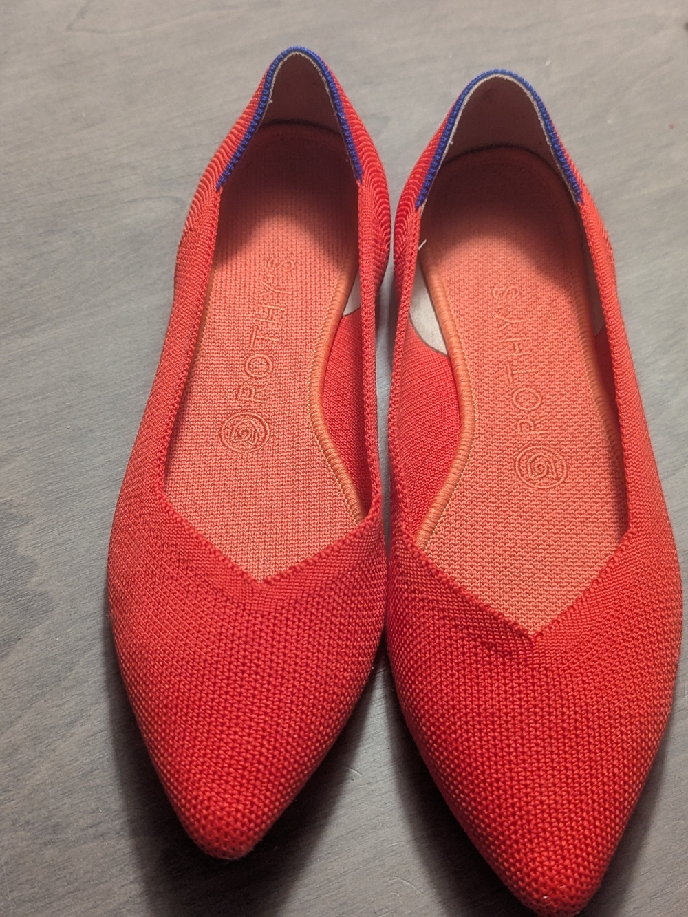 Rothy’s The point Flats Size 8 Red